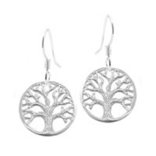 Sterling Silver Tree of Life Earrings 2.6cm